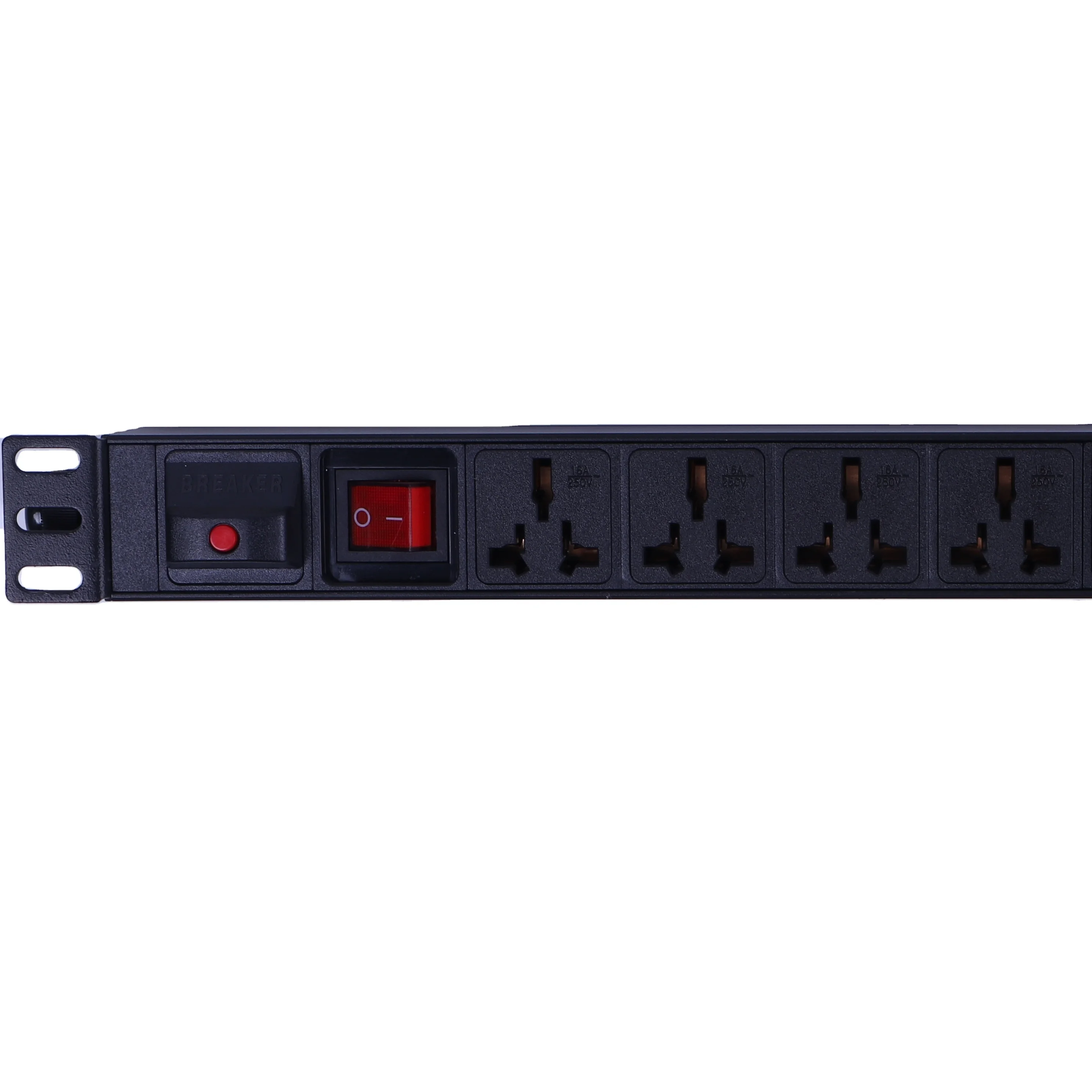 High Quality 1U 8 ways UK British PDU power distribution unit with Switch pdu socket