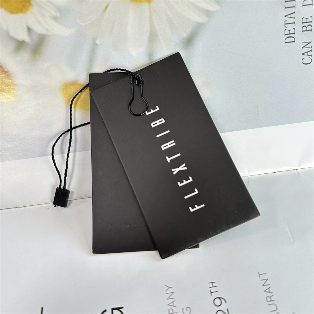Eco Friendly Custom Hang Tag For Clothing Brand Logo Garment Cardboard Swing Hangtags Label