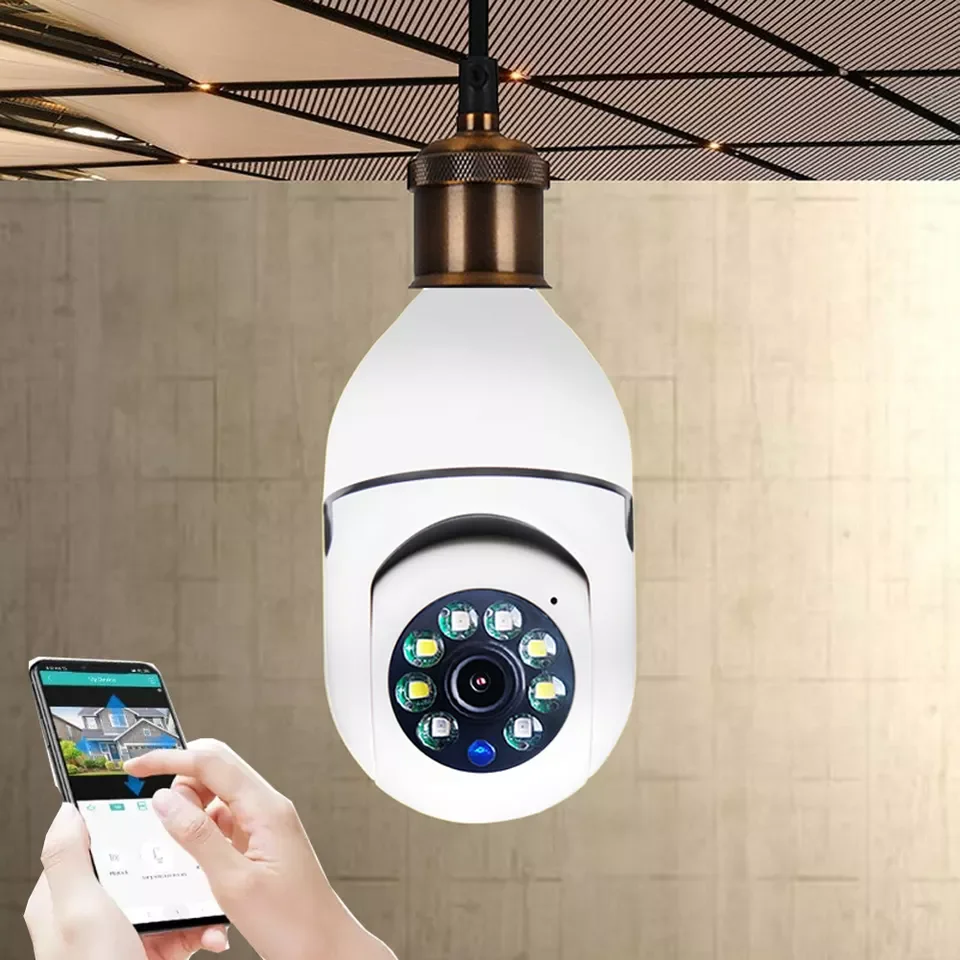 360 Degree Camera Bulb Wifi Panoramic Vr Smart Fisheye Camera 1080p Led Light Night Vision Webcam Network Ip Recorder Camcorder