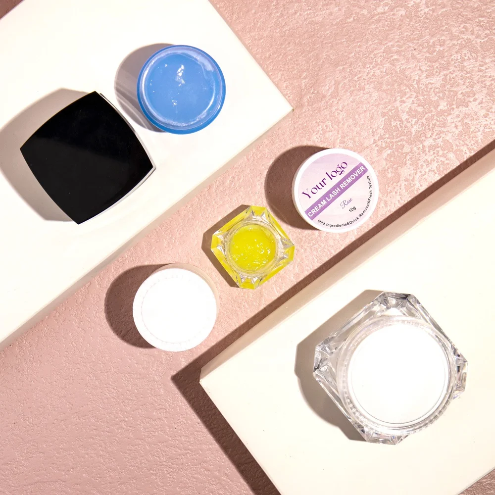 Private Label Lash Extension Remover Makeup Cream Pink Blue No Irritation Gel Lash Adhesive Remover Lash Extension Glue Remover