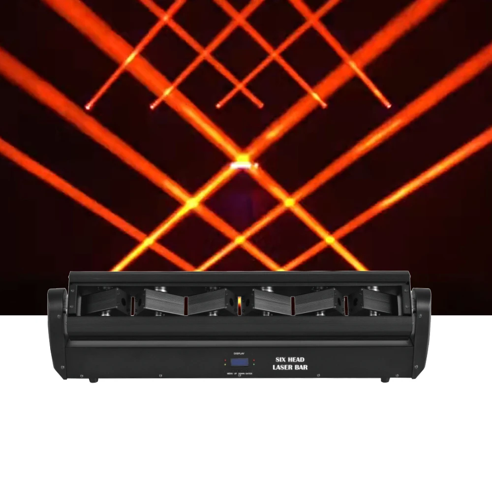 Joyfirst 6 глаз RGB плоский красочный лазерный свет сценический луч с эффектом освещения движущаяся головка лазерного света