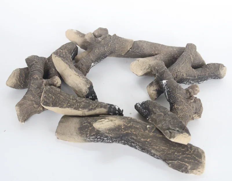 hot sale high temperture resistant decorative fireplace accessory ceramic logs