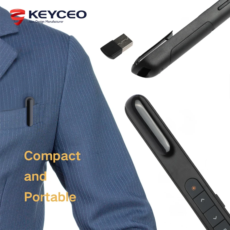 Беспроводной Презентер 2 4G PPT легко носить с указкой красный USB-указка объем