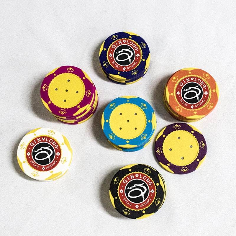 ABS Clay  poker chips custom logo Three colors chips Casino clay poker chips for casino