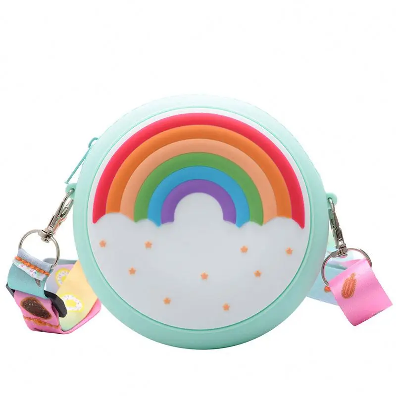
Girls Mini Silicone Coin Purse Rainbow Small Change Wallet Purse Women Key Wallet Coin Bag For Children Kids Gifts 