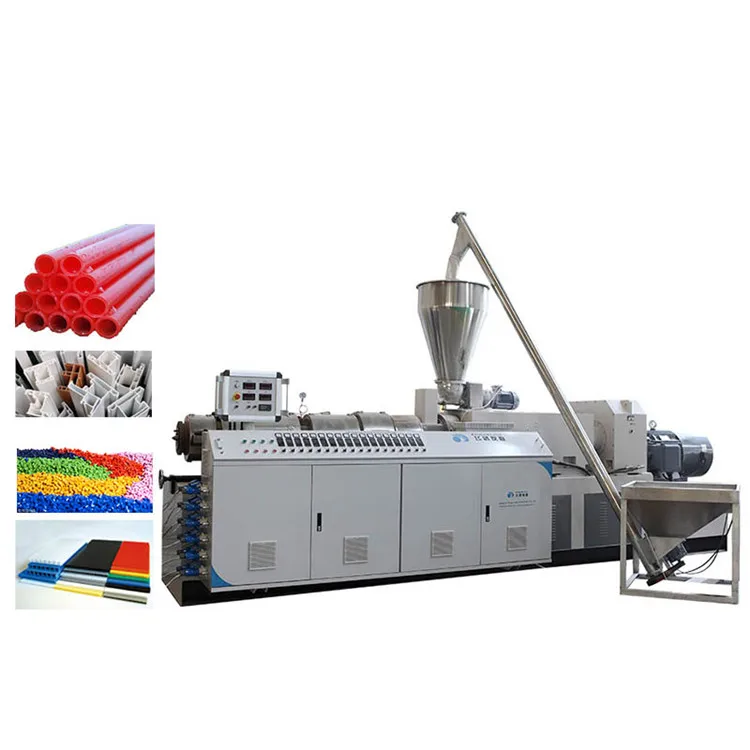 Faygo Union Plastic Pipe Profile Making Machine SJSZ 55 Conical Twin Screw Extruder