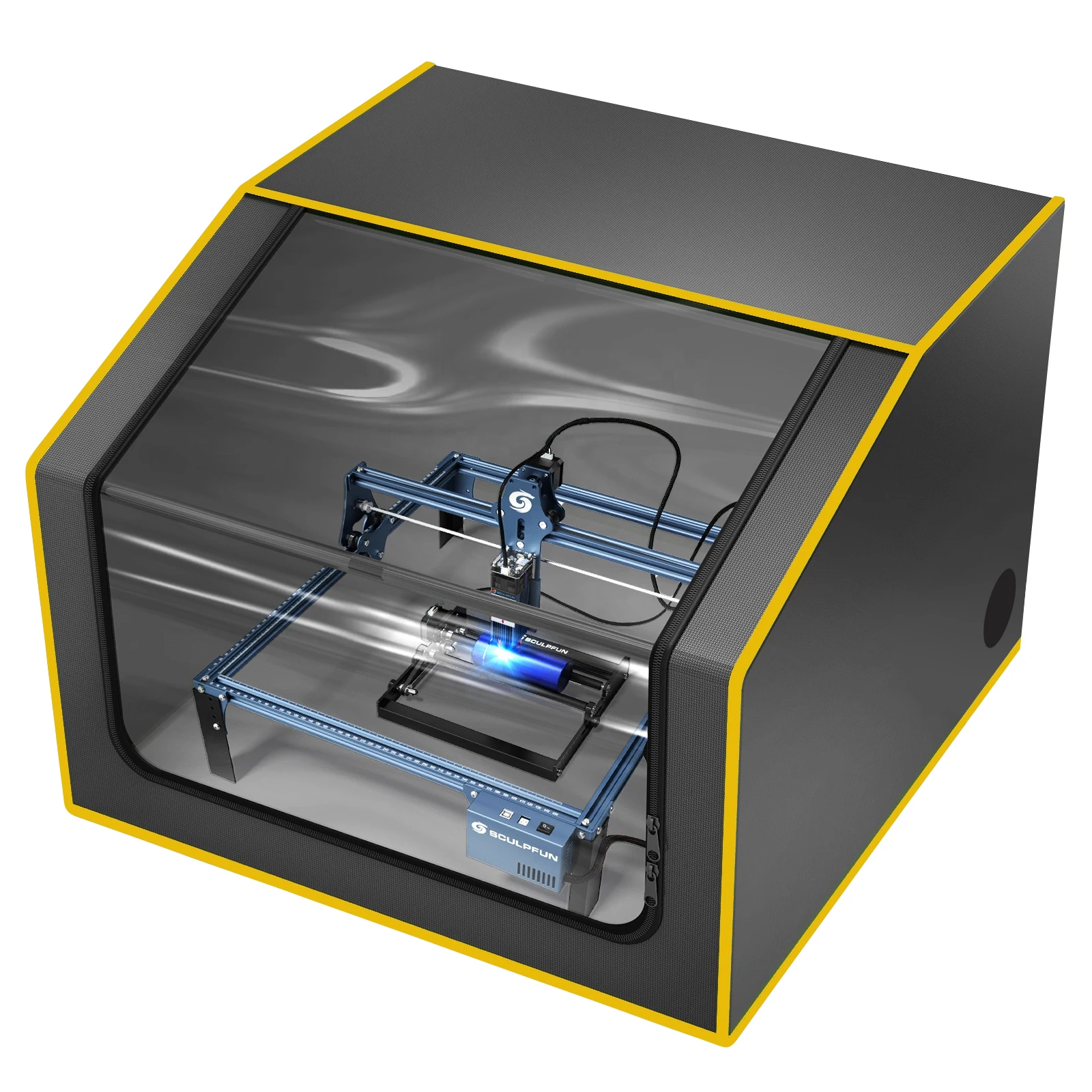 Laser Engraver Enclosure Fireproof and Dustproof Protective Cover Insulates Against Smoke Odor Noise Reduction Eye Protection