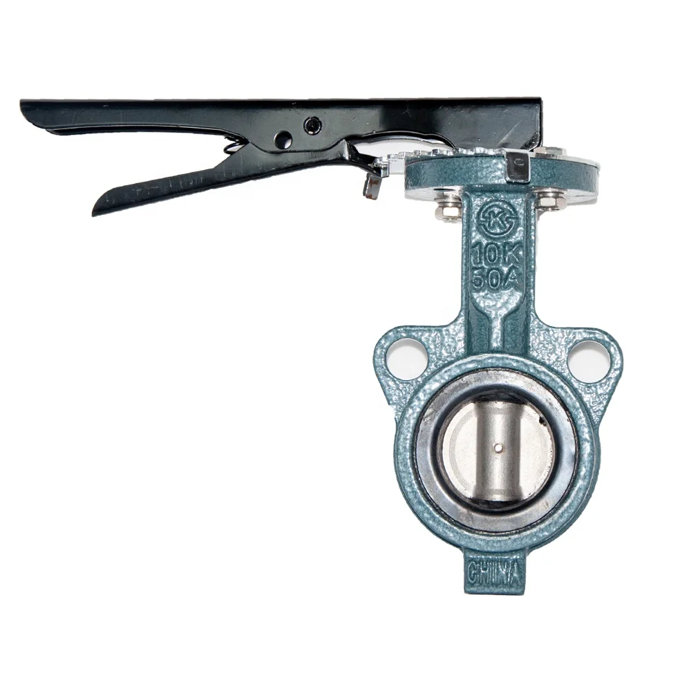 2024 Pn16 Worm Gear Actuator Ductile Iron Rubber Sealing Wafer Type Butterfly Valve