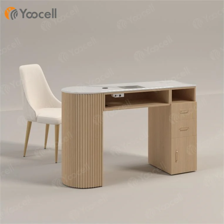 Yoocell Oslo Professional High Quality beauty nail salon manicure table and chair set Nail Art Table for sale