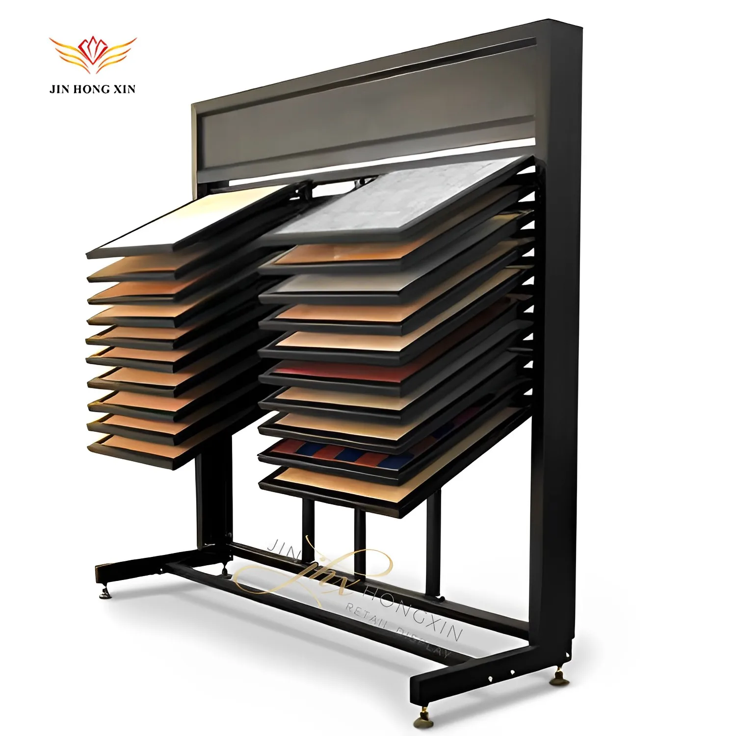 china manufacturer ceramic tile sample rack, metal holder glazed brick, display stands for tiles
