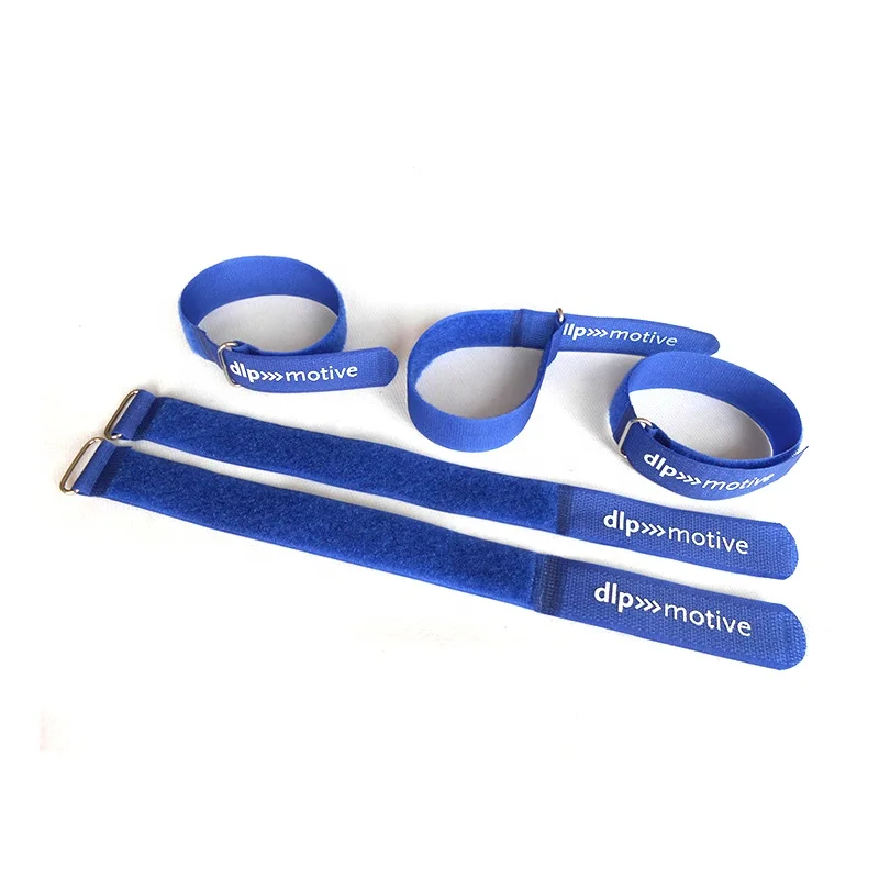 Custom Logo Luggage Strap Yoga Mats Fastener Strap100% Nylon Self-locking Bicycles Hook And Loop Strap With Buckle