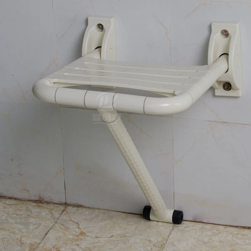 nylon abs folding shower seat with support leg for the disabled
