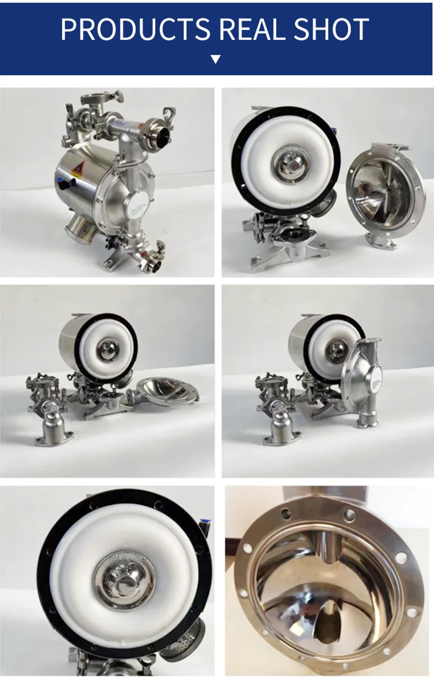 Hot sales  Stainless steel Food grade pneumatic diaphragm pump for conveying paint