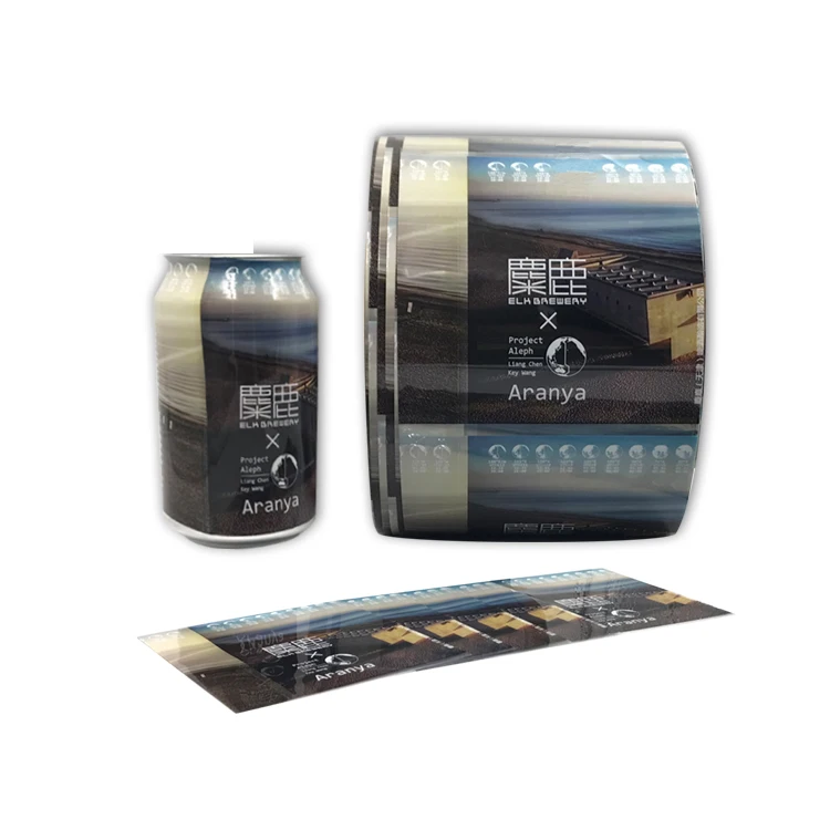 Round plastic bottle tamper seal PETG heat shrink sleeve label for beverage bottle