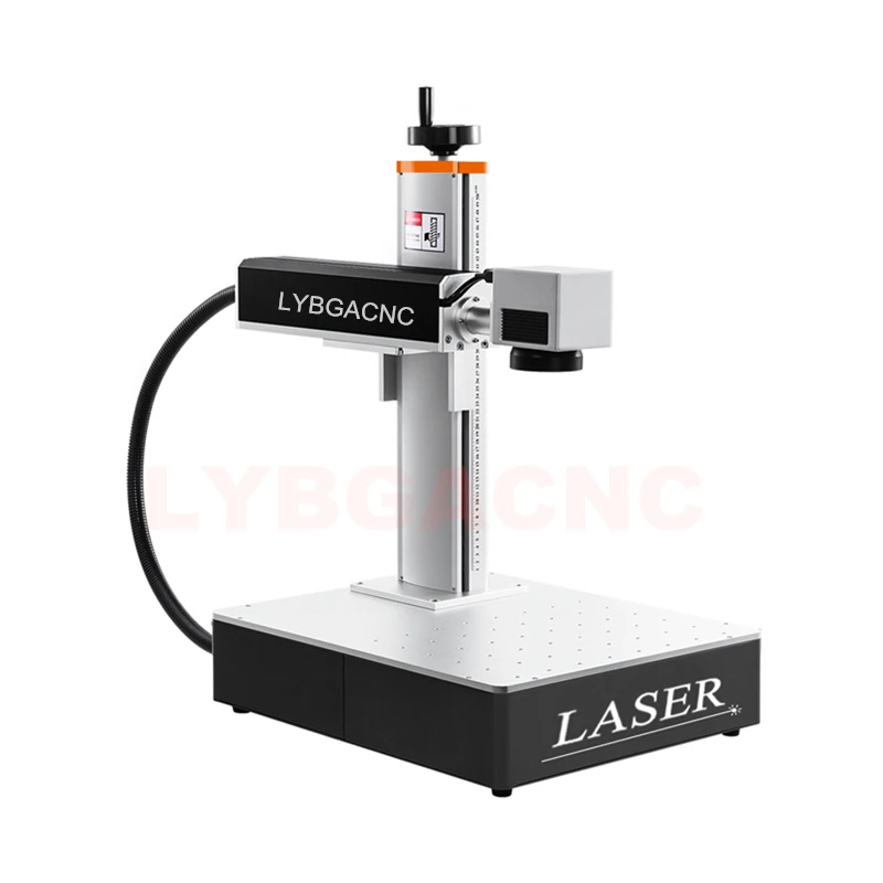 Disassembled LY Desktop mini Fiber Laser Marking Machine upgrade Rotation Axis for PVC Plastic Stainless Steel Cartoon Package