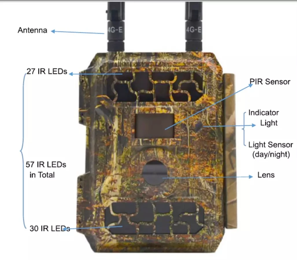 Newest 16MP 4G outdoor night vision Hunting Trail Camera with LTE 0.4s Wildlife Wifi Solar Panel Remote Control