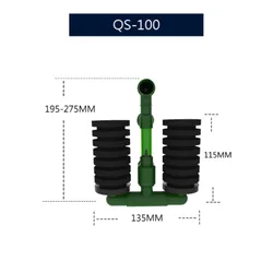 Aquarium Qian Rui double-headed biochemical sponge filter, with filter material