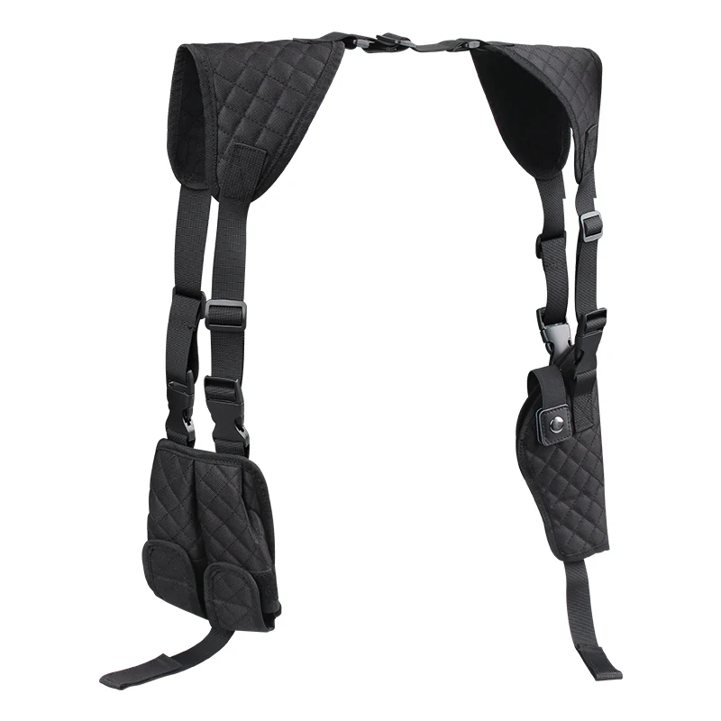 Tactical Durable Concealed Carry Right Left Gun Bag Shoulder Gun Holster with magazine Pouch