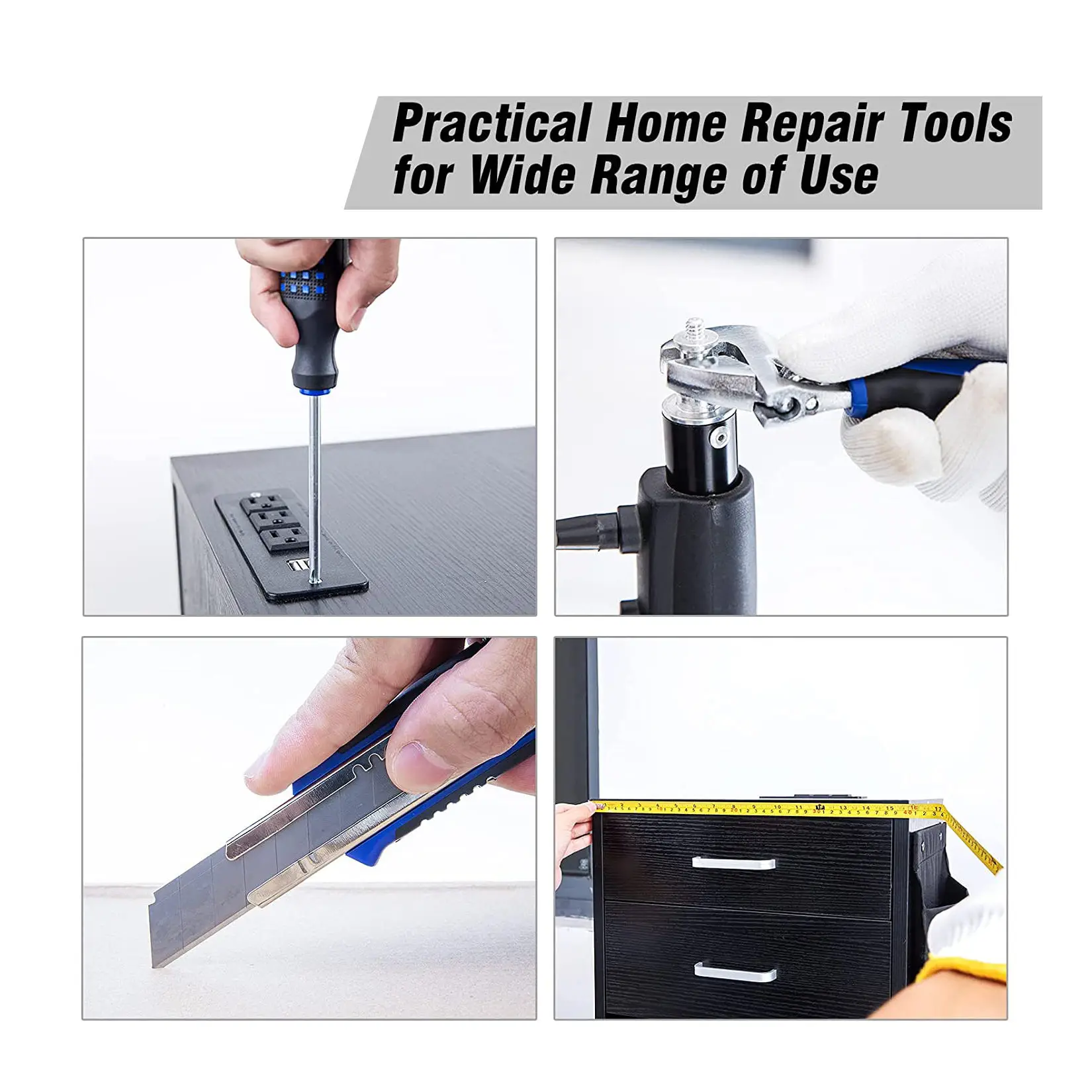 Popular 228PCS Household Hand Tool Kit Box Set Hardware Tools Socket Professional Home Repairing Use Sets