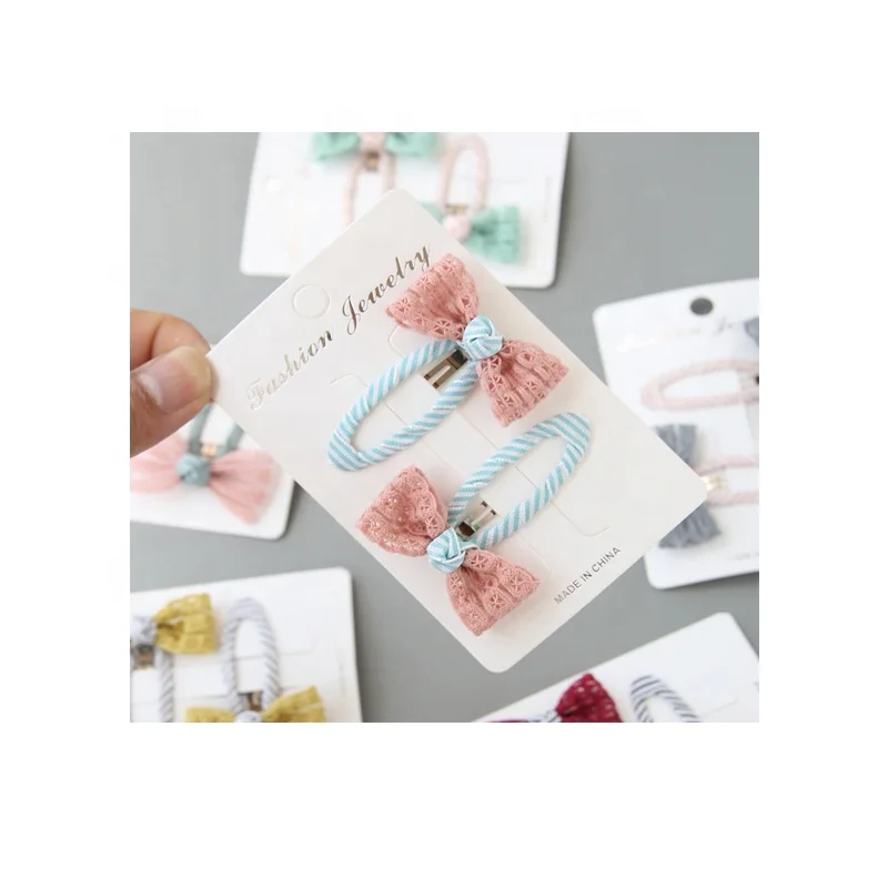 Brown/black/white Hand Hairpin Packaging Cards With Hot Silver Foil Hair Accessories Display