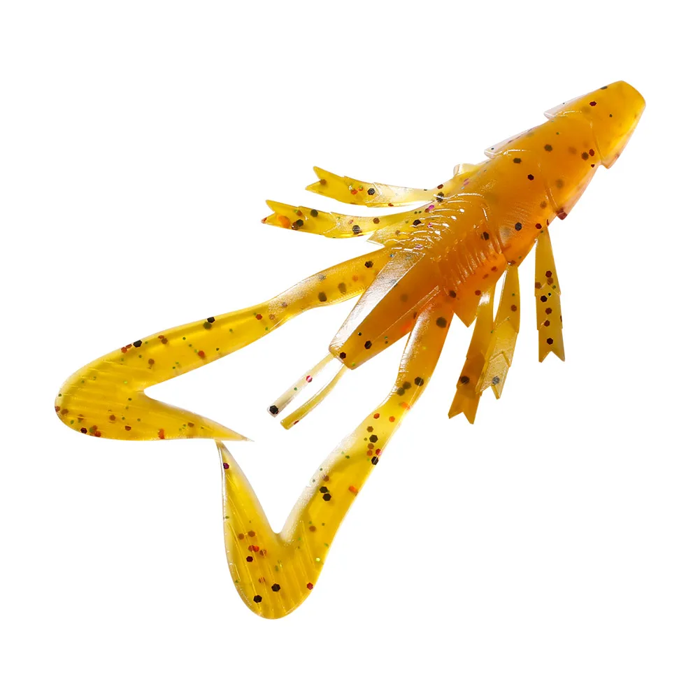 NOEBY Silicone Soft Lure Shrimp Worm Wobblers 85mm 4.8g Plastic Prawn Lure PVC Material Swim Bait Artificial Bait Fishing Lures