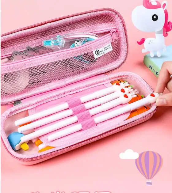 Wholesale 3D EVA Multifunctional Double Layer Stationery Pencil Pouch