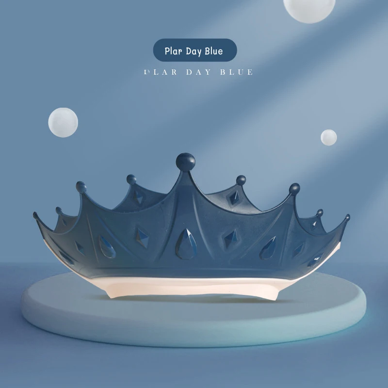 Customized Plastic Waterproof Gorro De Ducha Bebe Crown Cartoon Kids Hair Wash Bath Head Hat Little Babies Baby Shower Cap