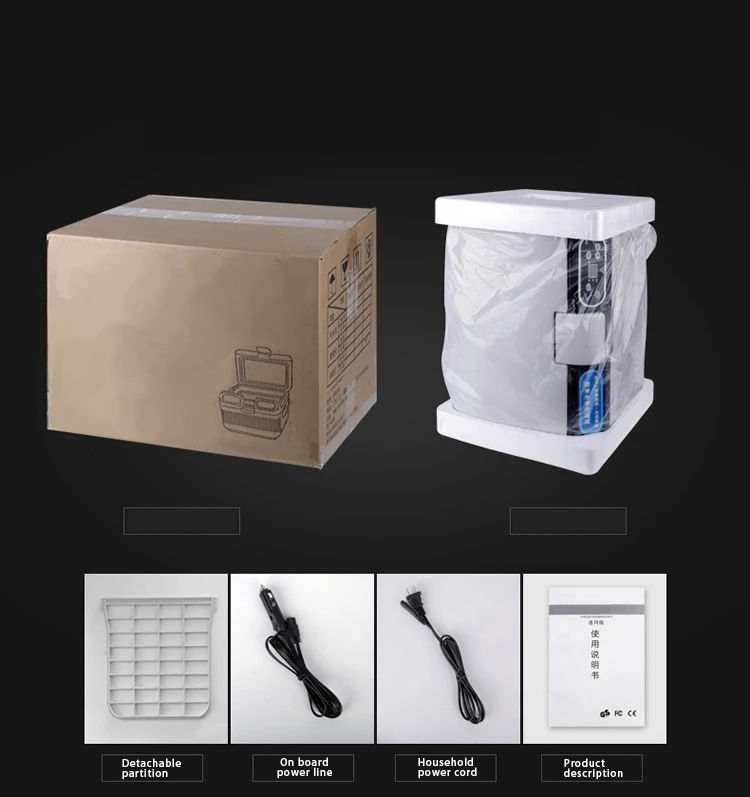 18L Portable Mini Fridge Car Fridge 12V 24V Outdoor Refrigerator Indoor Engine Compressor 60W Single Color with No Pattern 5.5kg