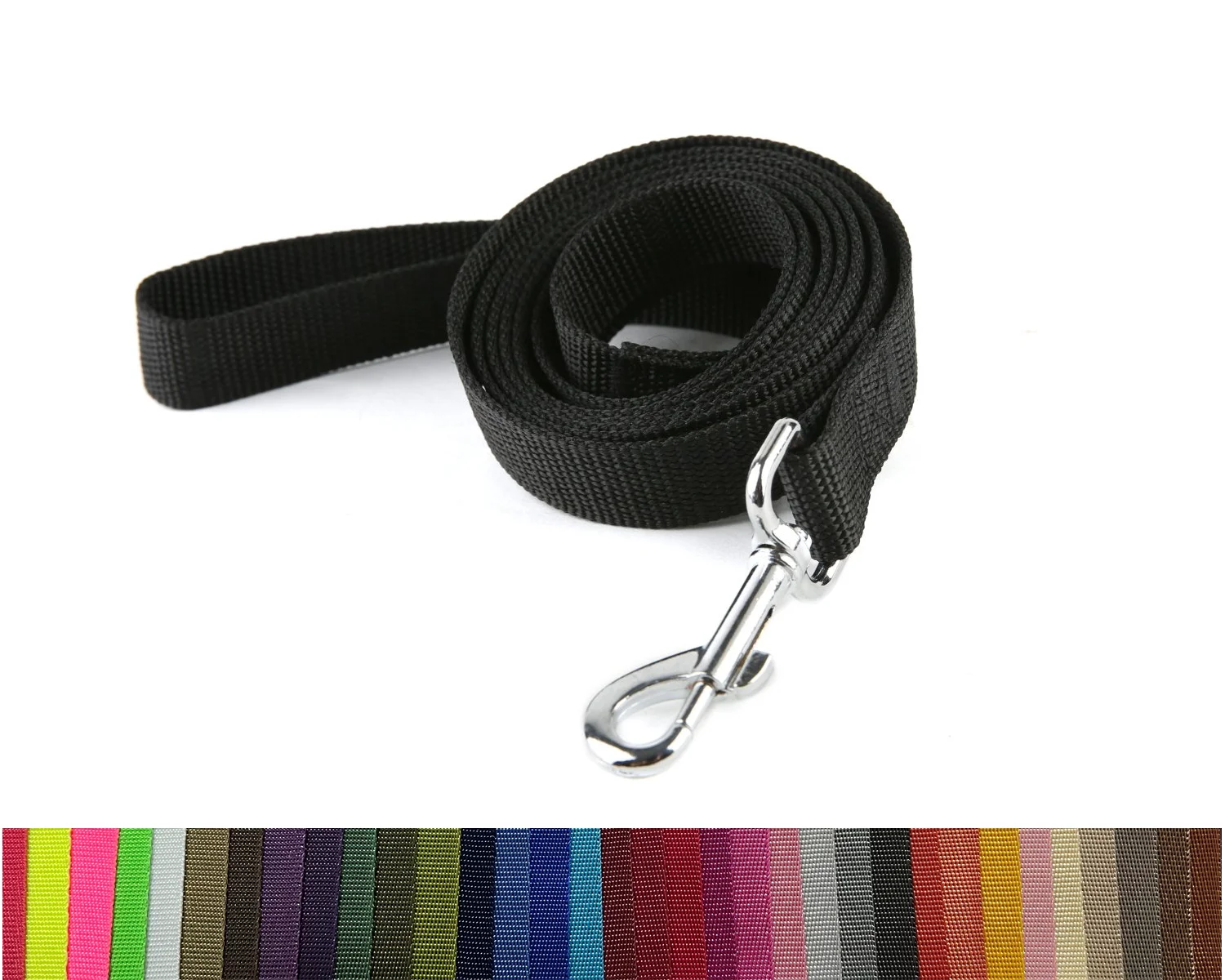 Оптовая продажа, поводок для ошейника для домашних животных, цветной нейлоновый поводок для собак
