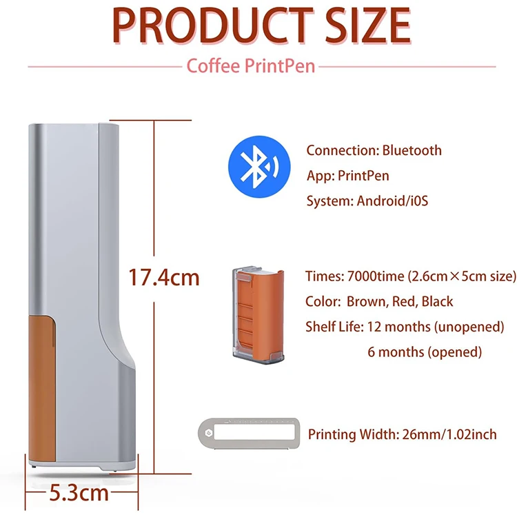 WISEPRINT Multifunctional Mini Printpen Printpods Handheld Pen Portable Jet For Logo Pocket Printing Inkjet Printer
