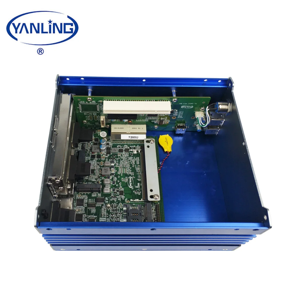 Высокая производительность Intel 3865u безвентиляторный yanling 2 ethernet Мини ПК с pci слот
