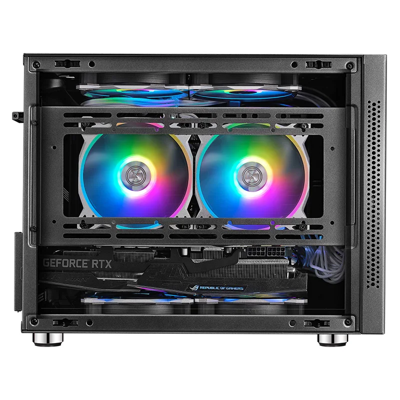 SAMA Tempered glass micro ATX case steel Micro ATX gaming case official  ITX pc case