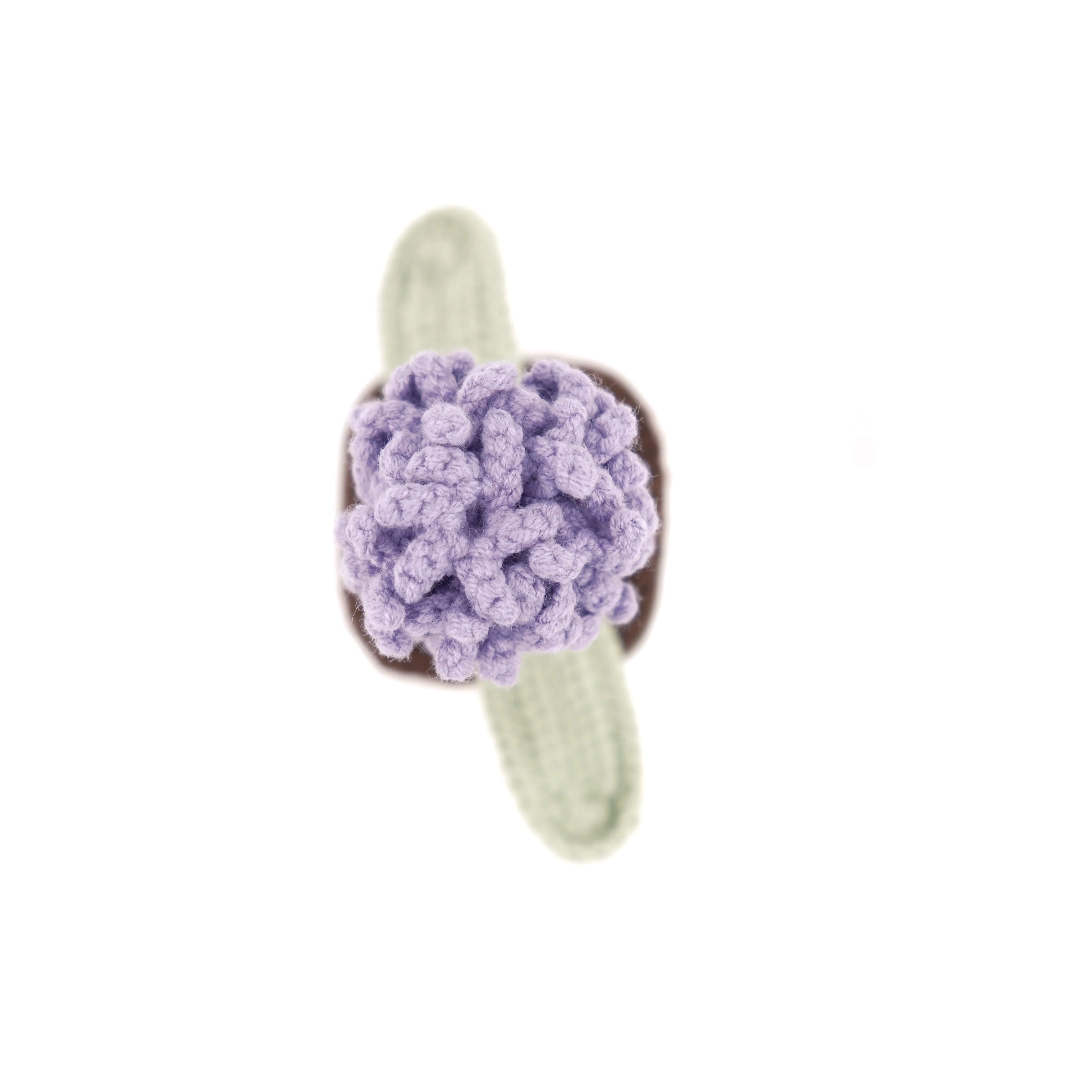 Supplier Home Decor Handmade Mini Simulation Flowers Potted Plants Wool Crochet Finished