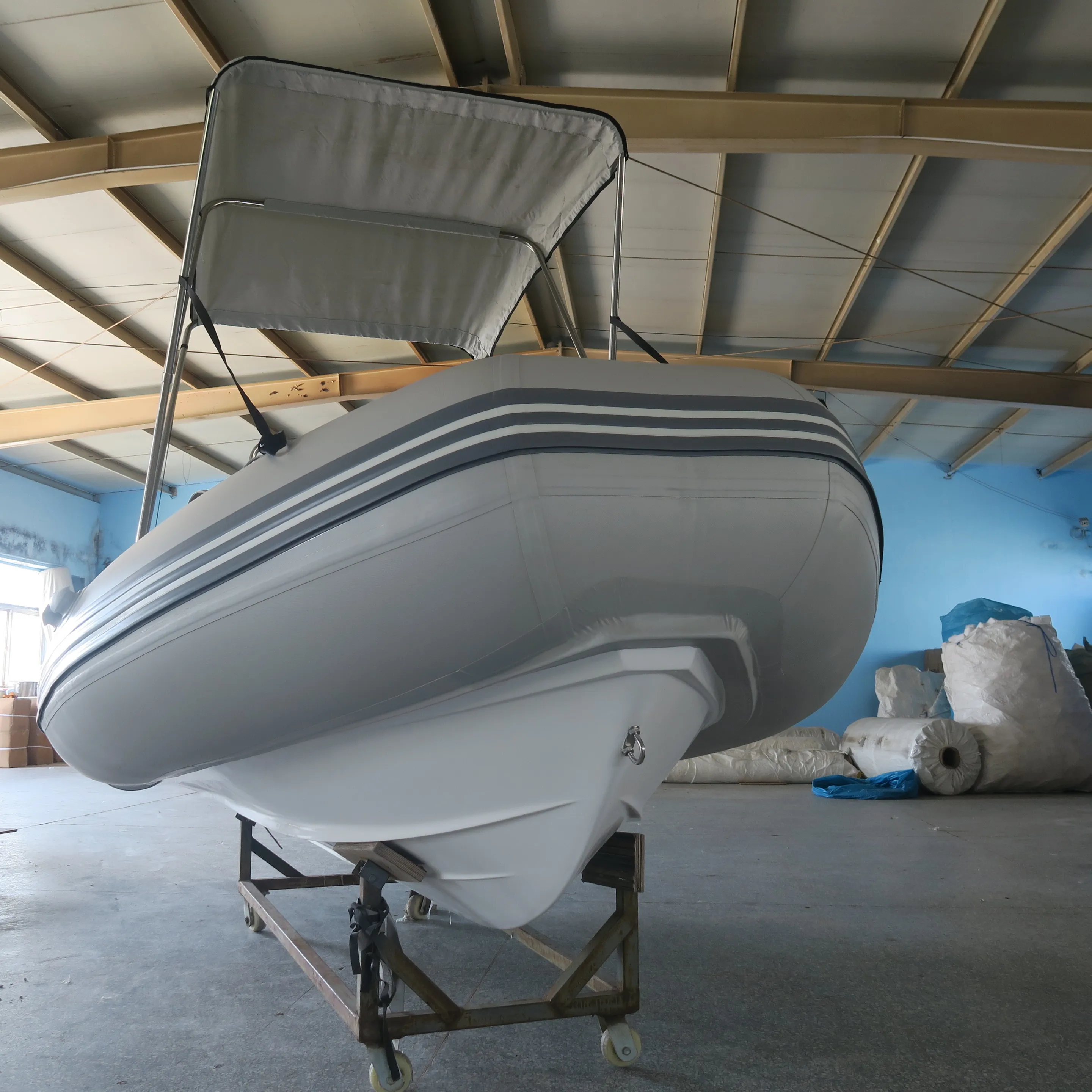 2024 The  cheap luxury boat yacht fiberglass RIB-470 center console boat