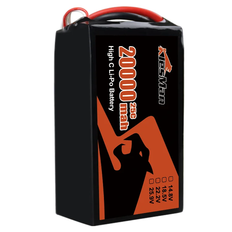 High Capacity Lithium Battery 6s 8S 12S 14S 10000mah 20000mah 22000mAh 25C 22.2v Rechargeable Solid State Drone Lipo