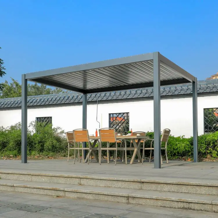 Simple Manual Outdoor Terrace Pergola Louvered Greenway 3*3 3*4 Outdoor Pergola