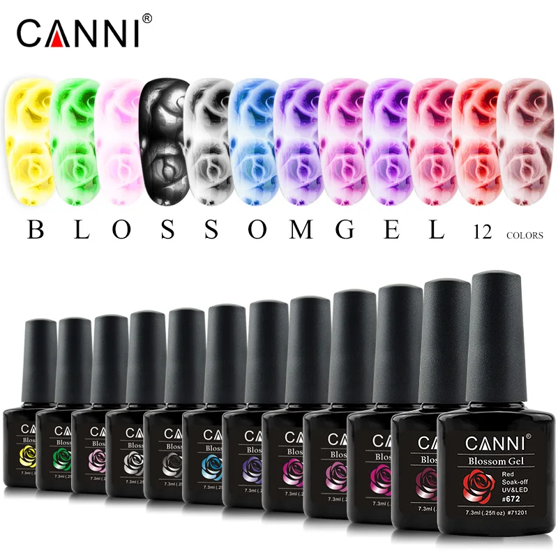  Цветущий Гель-лак для ногтей CANNI Rose новинка популярная картина цветочные цвета УФ светодиодный отмачиваемый Органический с эмалированным цветком CANNI Роза новый горячий