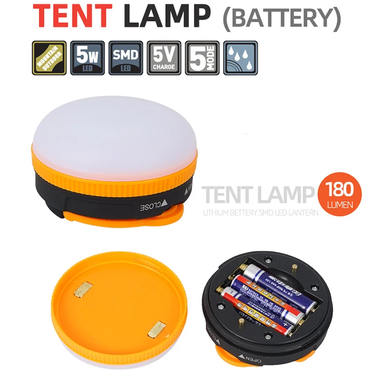 Mini Hanging Tent Lantern Outdoor Tent Light Hanging Camping Lamp USB Rechargeable Waterproof Lamp
