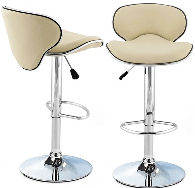 
Modern Airlift Adjustable Swivel Barstool Counter Height Fabric Swivel Bar Stools Chairs 
