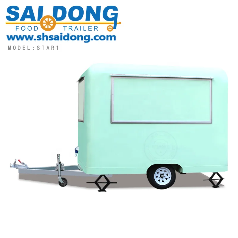Outdoor Standard mobile grill bbq shop kiosk food trailer cart hairdressing nail truck