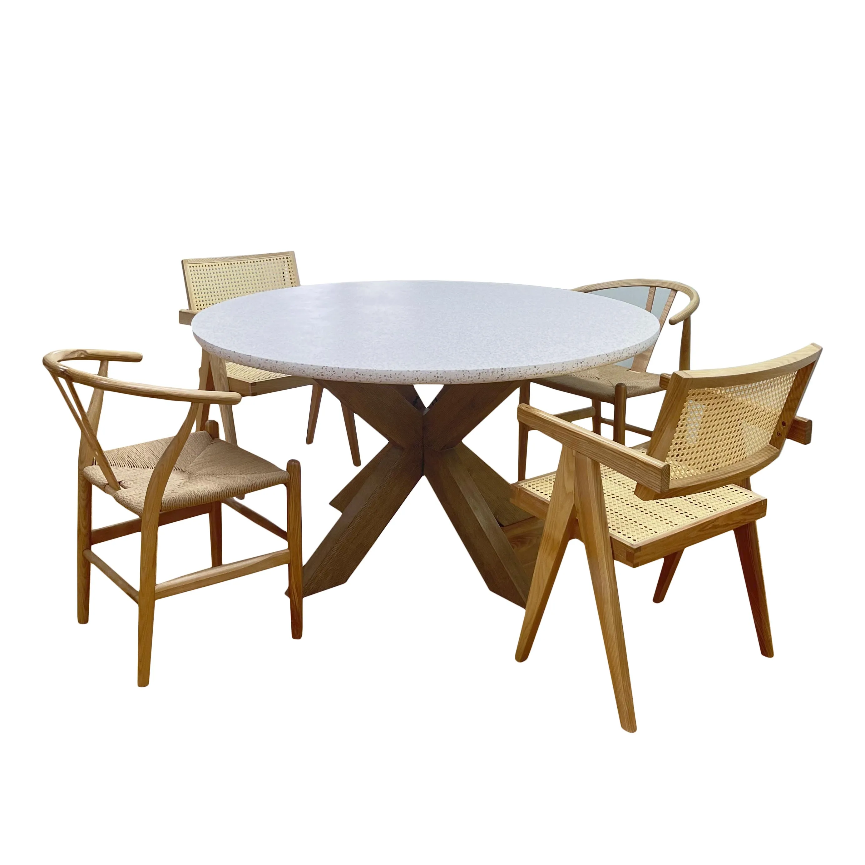 Home And Garden Decorative Modern Dinning Table Set Furniture Modern White Coffe Table Concrete Oem