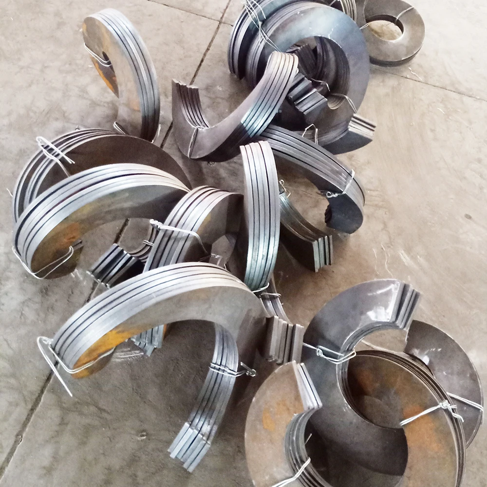 Stainless steel blade continuous screw conveyor parts Cold Rolling helical blade
