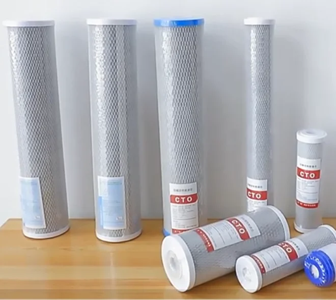 Household water drinking treatment 10 inch activated compressed carbon CTO filter cartridge