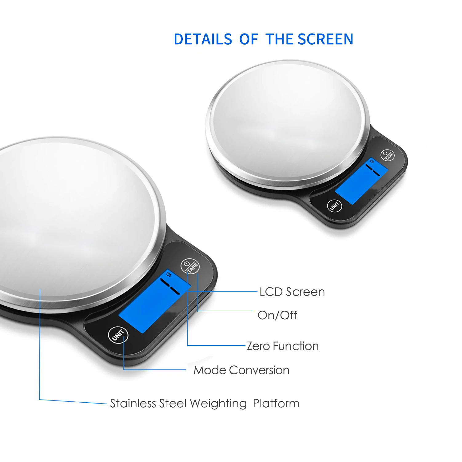 China Made 1g 5kg Food  Coffee   Scale Stainless Steel High Quality Egg Weighing Smart Scale Hot Selling Digital Kitchen Scale