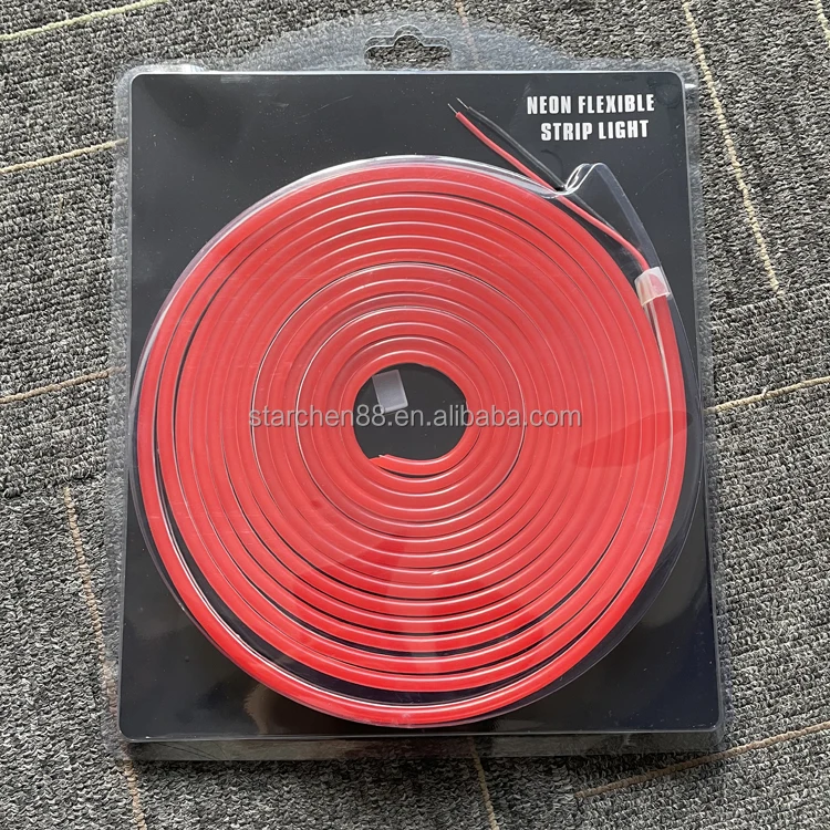 Waterproof IP67 Bar LED Rope Light 5m/Roll Decorative Neon Flex Neon Light in Blue Green DC12V 2835 6*12mm for Garden Signage