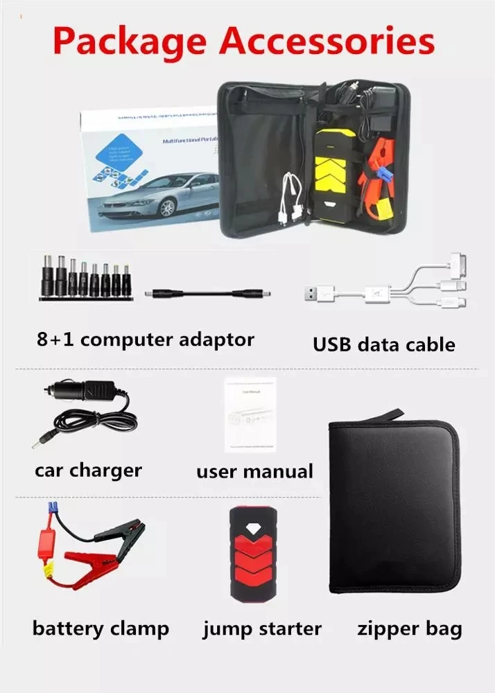 2024 Factory direct explosive emergency car jump starter Emergency start power battery air compressor jump starter