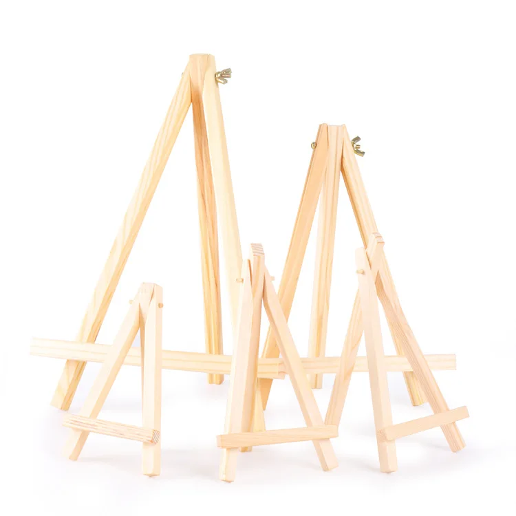 Natural Pine Art Painting Display Tripod Easel Stand Wood Artist Watercolor Learning Timber Tabletop Portable
