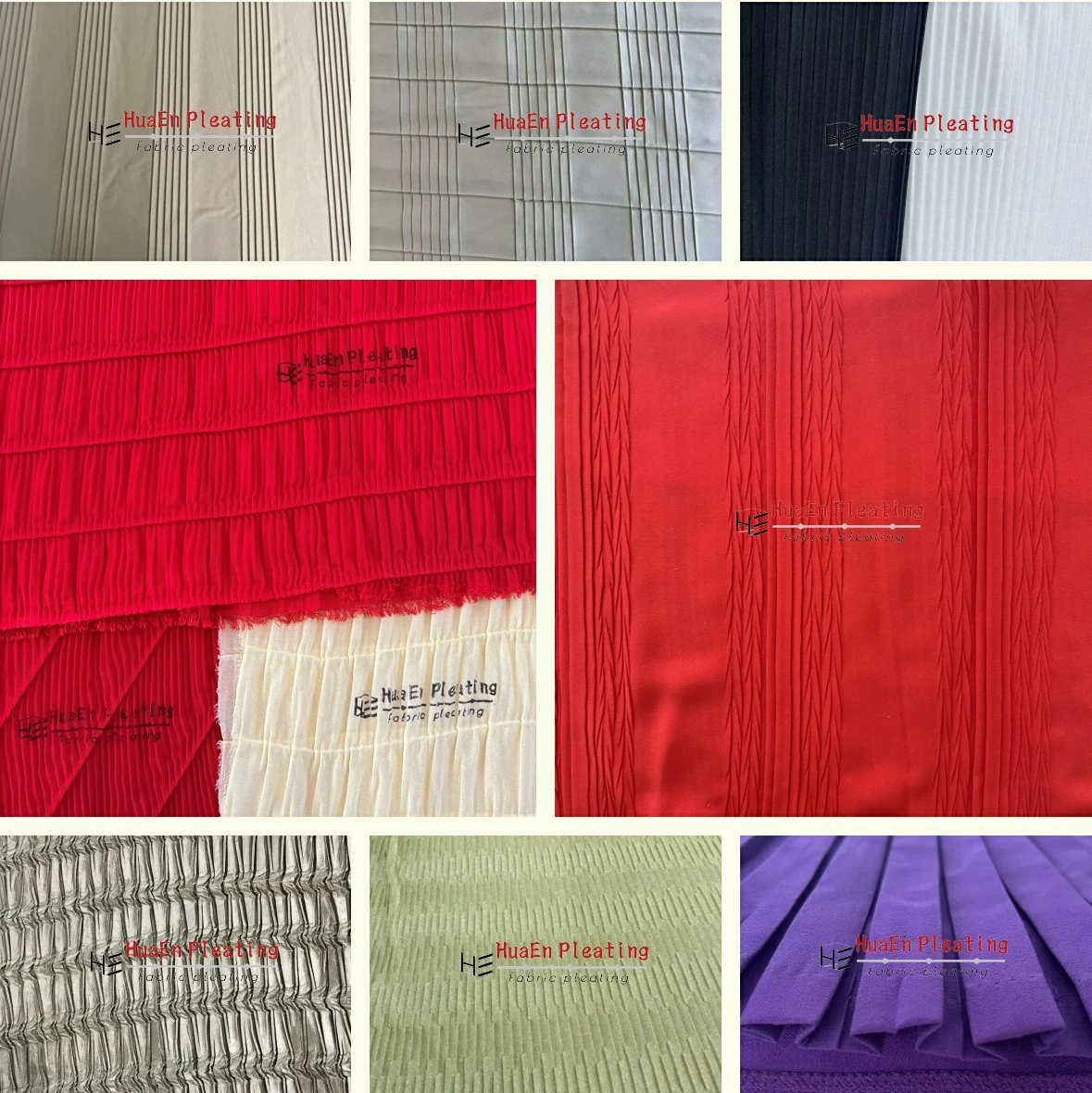 Jiangsu Changzhou HuaEn flat harlequin side box viscose fabric velvet textile cloth Pleating machine for dress