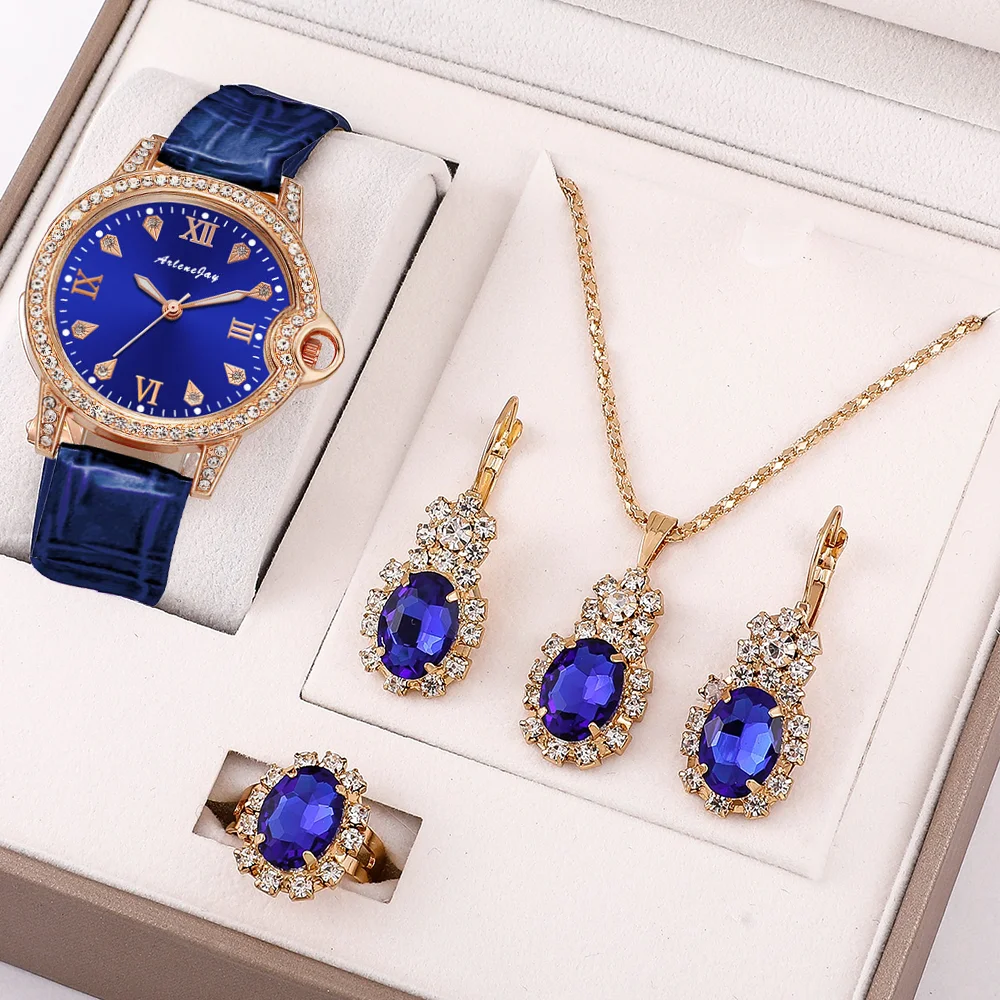 9830 4pcs bracelet & Watches Fashion woman watch set for women