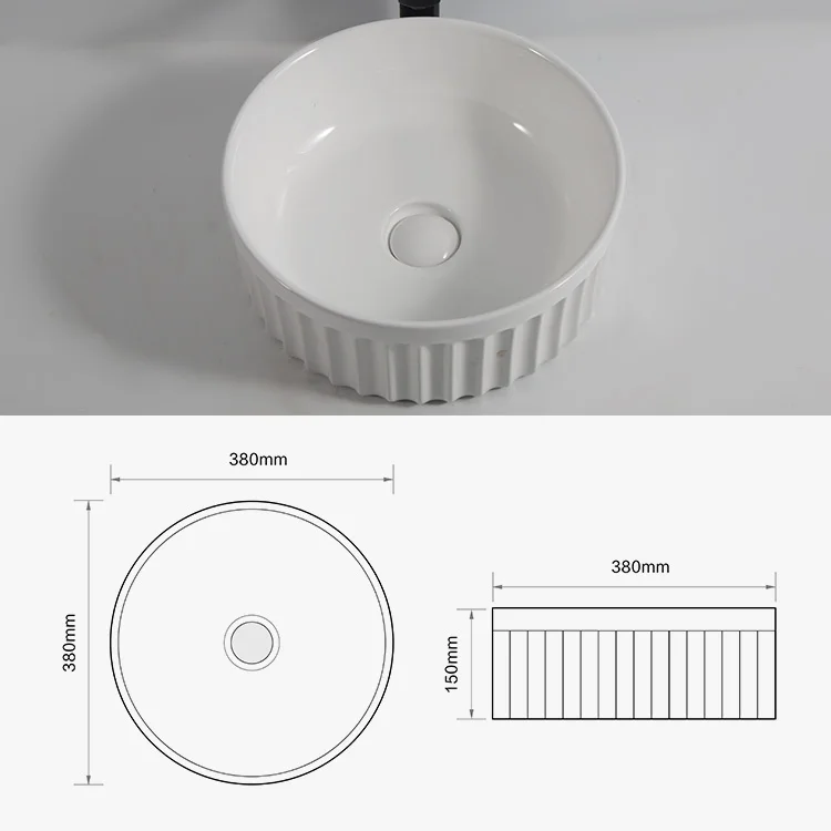 Manufacture Bathroom Basin Flute Irregular Sinks Vessel Lavamanos Modernos Hotel Vanity Basin Bowl Solid Surface Ceramic Washbasins